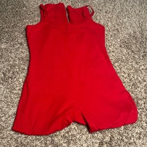 Fit good red jumpsuit
